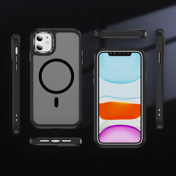 For iPhone 11 Hardware Lens Protection MagSafe Magnetic PC Hybrid TPU Phone Case