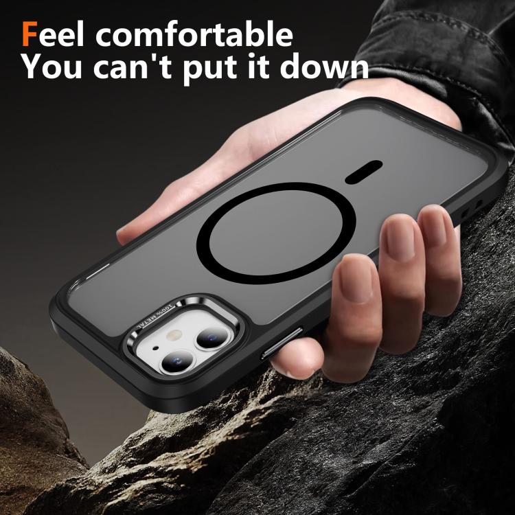 For iPhone 11 Hardware Lens Protection MagSafe Magnetic PC Hybrid TPU Phone Case