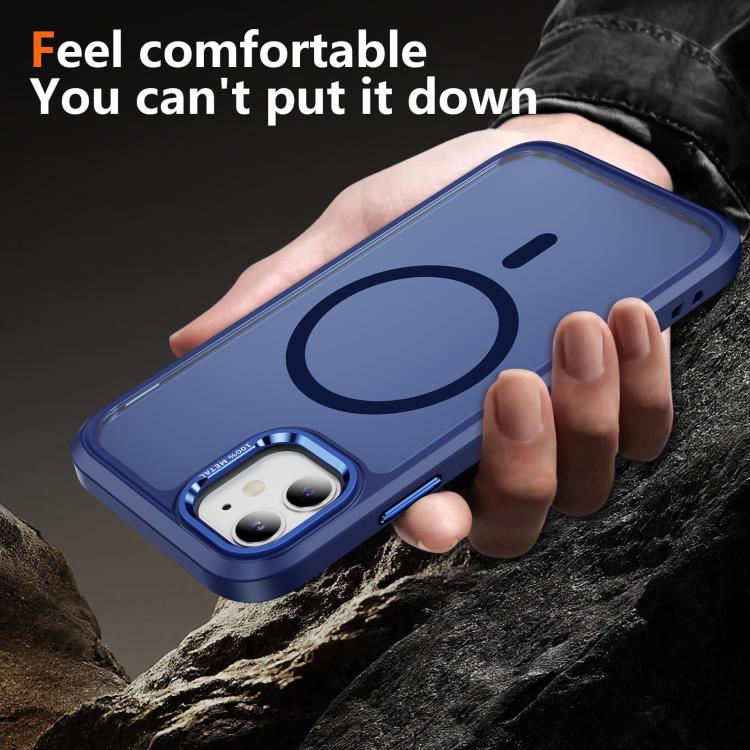 For iPhone 11 Hardware Lens Protection MagSafe Magnetic PC Hybrid TPU Phone Case