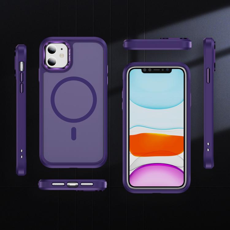 For iPhone 11 Hardware Lens Protection MagSafe Magnetic PC Hybrid TPU Phone Case