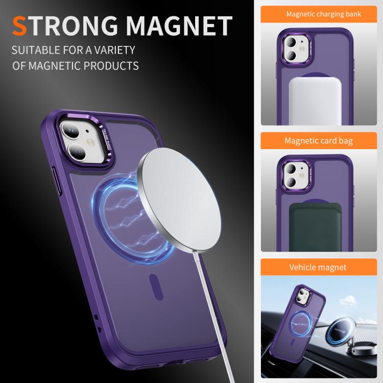 For iPhone 11 Hardware Lens Protection MagSafe Magnetic PC Hybrid TPU Phone Case