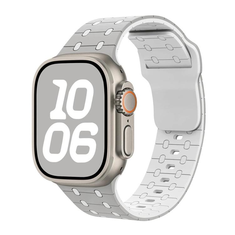 For Apple Watch 42mm / 41mm / 40mm / 38mm Three-color Reverse Buckle Silicone Watch Band