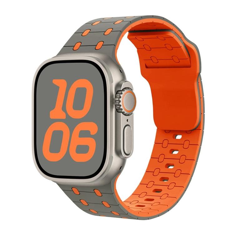 For Apple Watch 42mm / 41mm / 40mm / 38mm Three-color Reverse Buckle Silicone Watch Band