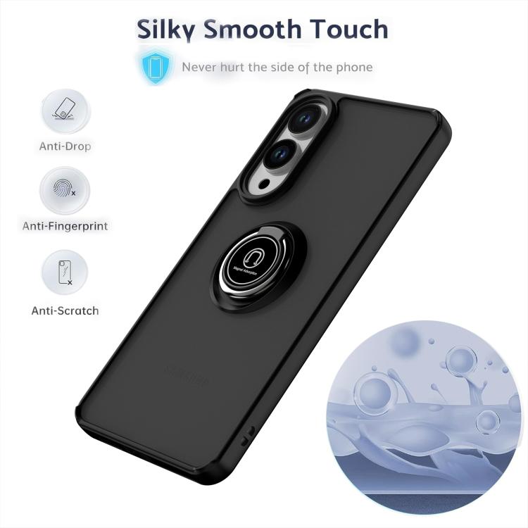 For Samsung Galaxy S25 Edge 5G Q Shadow 1 Series TPU + PC Phone Case with Ring