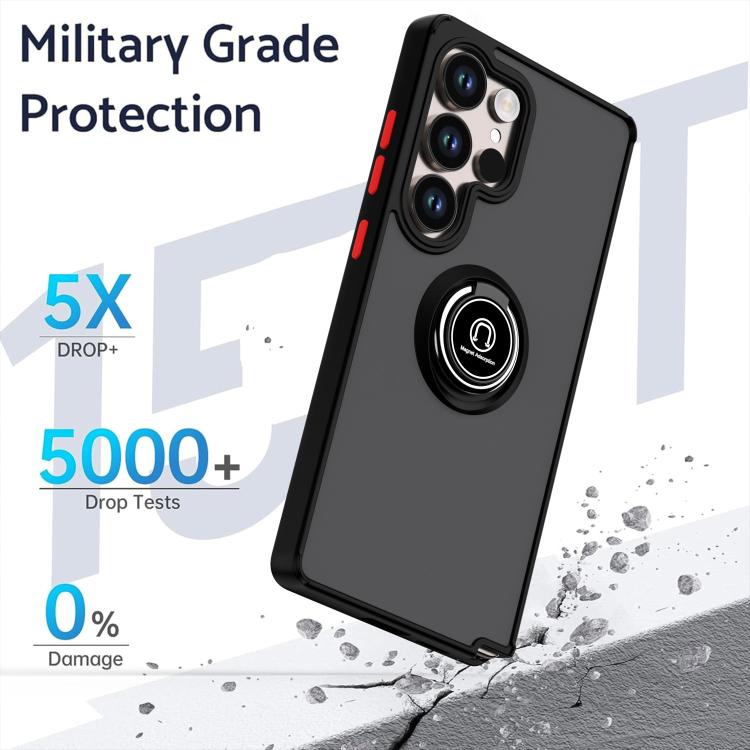 For Samsung Galaxy S25 Ultra 5G Q Shadow 1 Series TPU + PC Phone Case with Ring