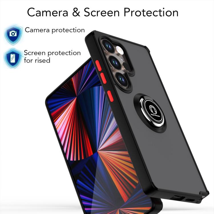 For Samsung Galaxy S25 Ultra 5G Q Shadow 1 Series TPU + PC Phone Case with Ring