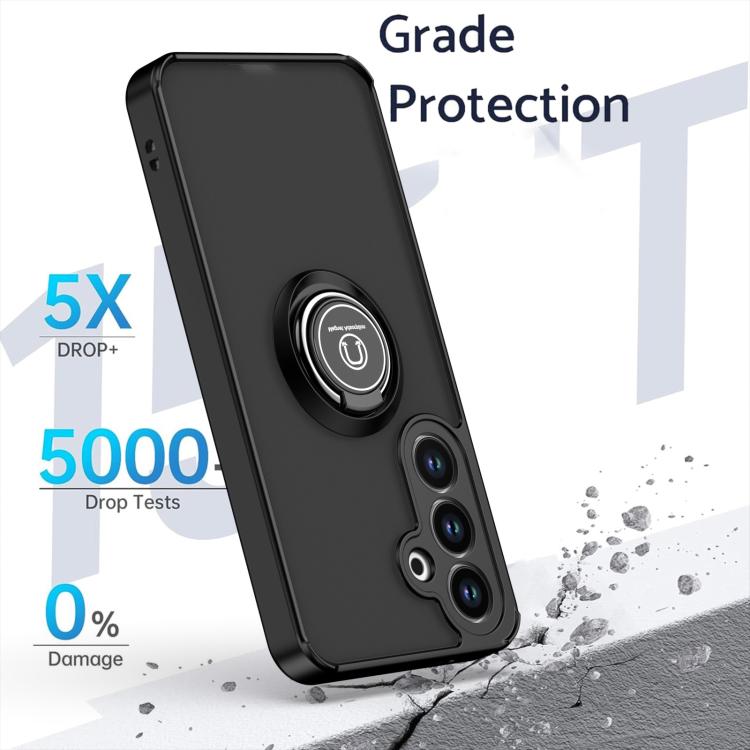 For Samsung Galaxy S25 / S24 5G Q Shadow 1 Series TPU + PC Phone Case with Ring