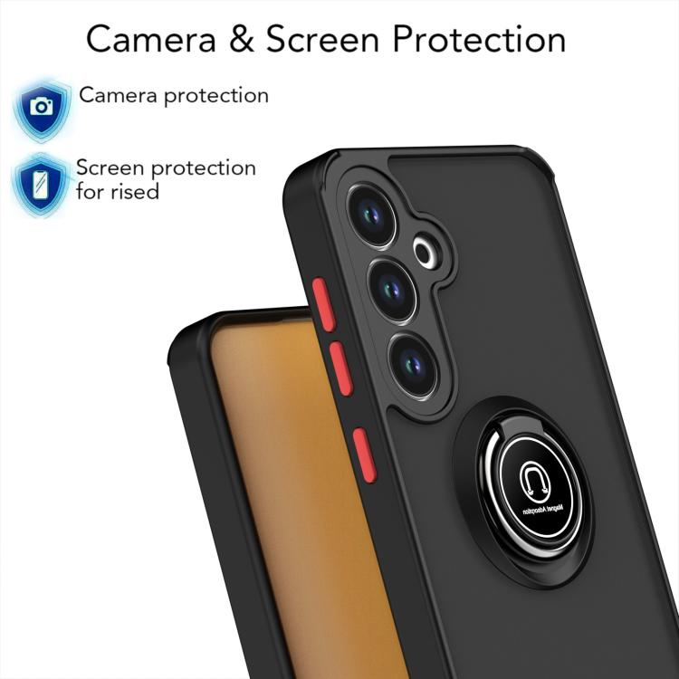 For Samsung Galaxy S25 / S24 5G Q Shadow 1 Series TPU + PC Phone Case with Ring