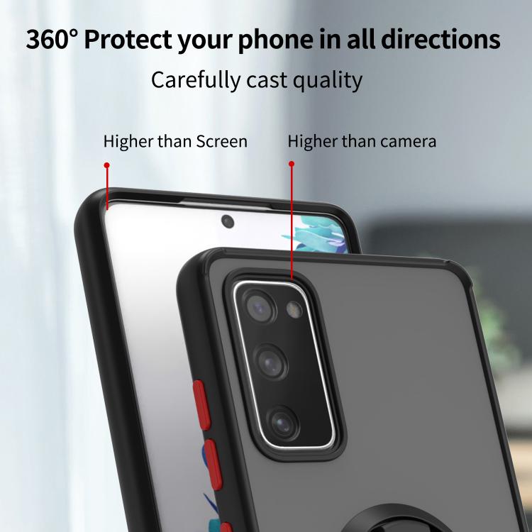 For Samsung Galaxy S20 FE 5G Q Shadow 1 Series TPU + PC Phone Case with Ring