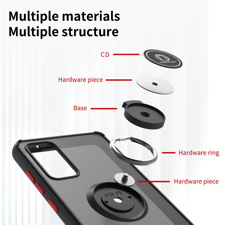 For Samsung Galaxy S20 FE 5G Q Shadow 1 Series TPU + PC Phone Case with Ring