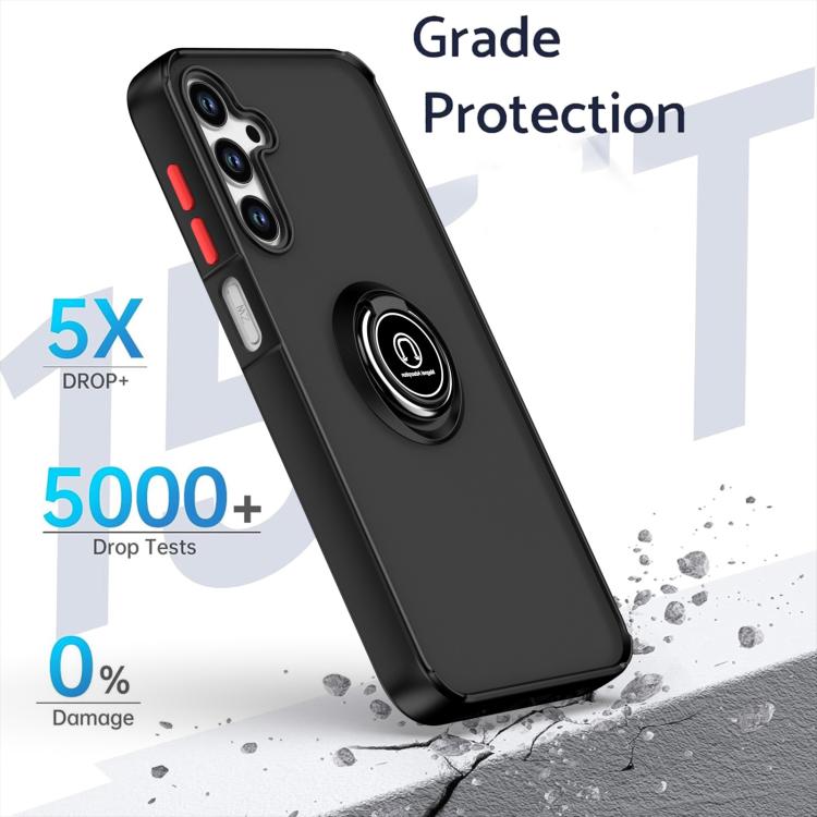 For Samsung Galaxy M15 5G / F15 5G Q Shadow 1 Series TPU + PC Phone Case with Ring