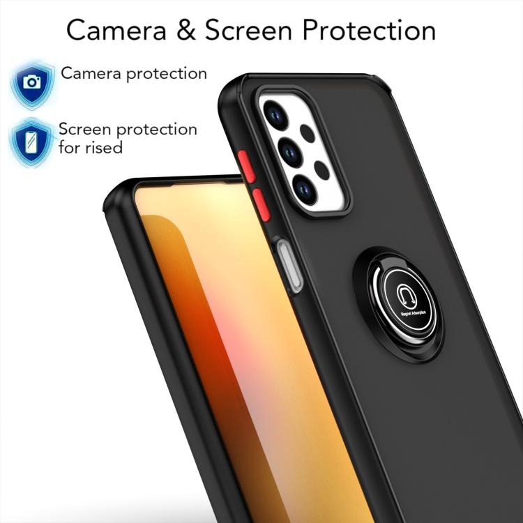 For Samsung Galaxy M23 / F23 / A23 4G Q Shadow 1 Series TPU + PC Phone Case with Ring
