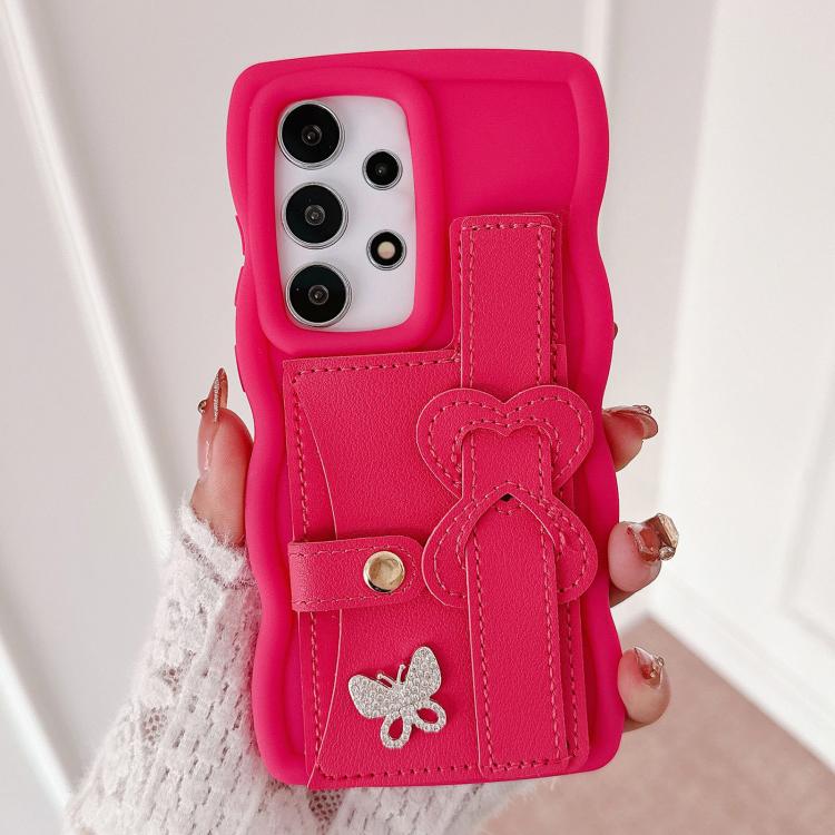 For Samsung Galaxy A52 4G / 5G Wristband Leather Love Holder Card Bag Phone Case