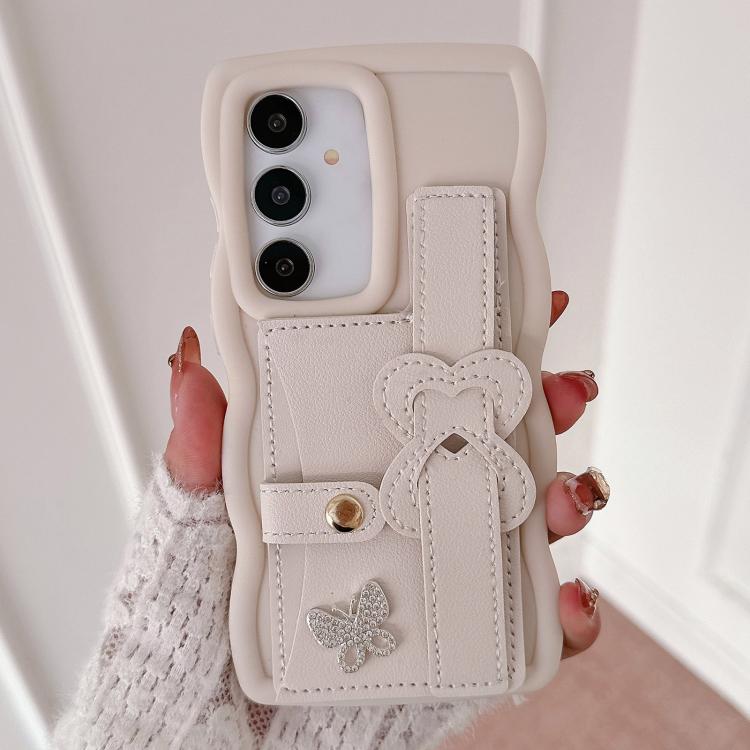For Samsung Galaxy A36 5G / A56 Wristband Leather Love Holder Card Bag Phone Case