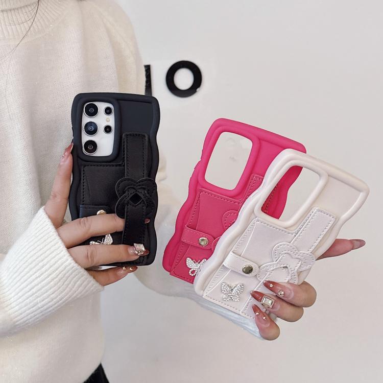 For Samsung Galaxy A53 5G Wristband Leather Love Holder Card Bag Phone Case