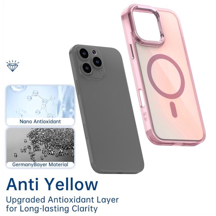 For iPhone 15 Plating Gradient Discolor MagSafe Phone Case with Holder