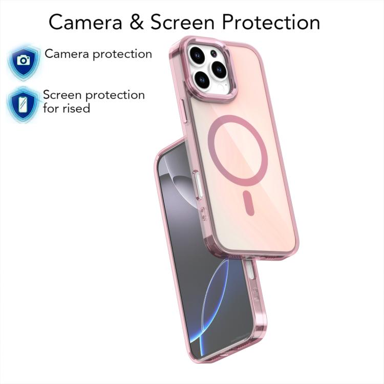 For iPhone 15 Plating Gradient Discolor MagSafe Phone Case with Holder