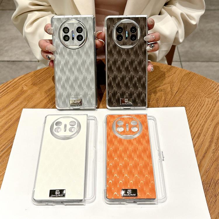 For Huawei Mate X6 Transparent Edge Peacock Texture Phone Case