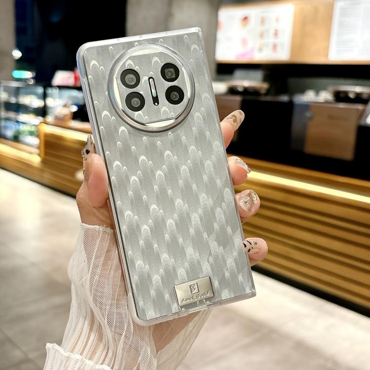 For Huawei Mate X6 Transparent Edge Peacock Texture Phone Case
