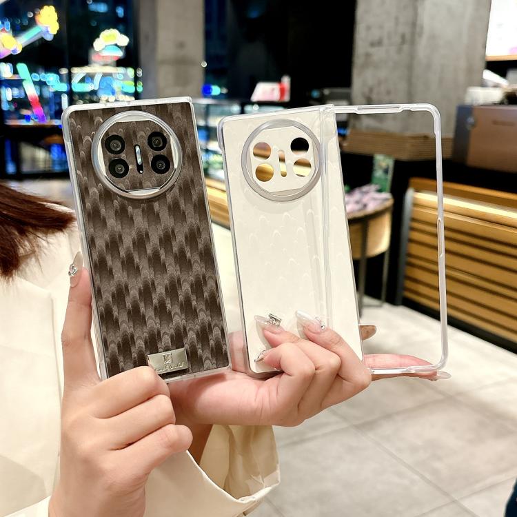 For Huawei Mate X6 Transparent Edge Peacock Texture Phone Case