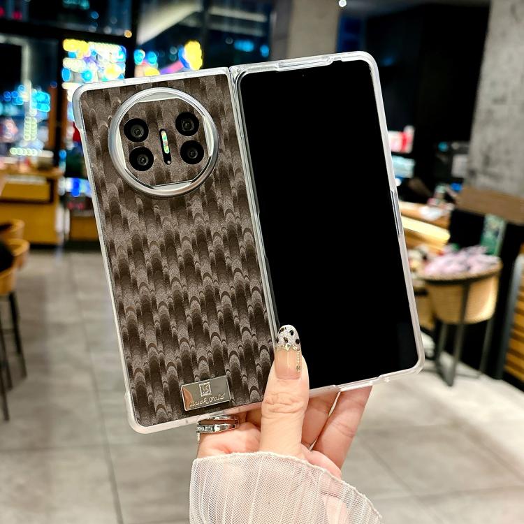 For Huawei Mate X3 / X5 Transparent Edge Peacock Texture Phone Case