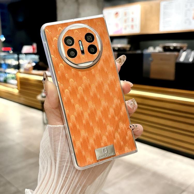 For Huawei Mate X3 / X5 Transparent Edge Peacock Texture Phone Case