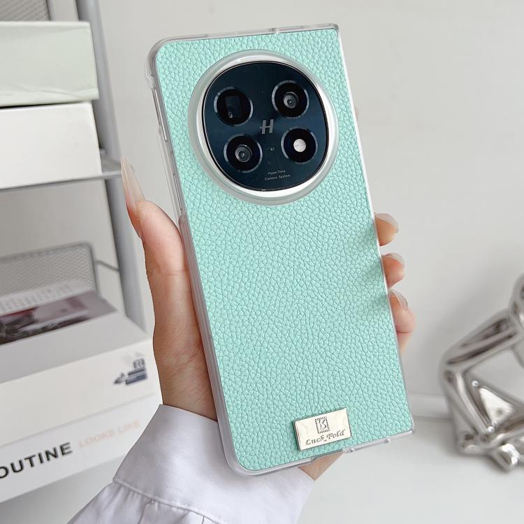 For OPPO Find N5 Transparent Edge Litchi Texture Phone Case