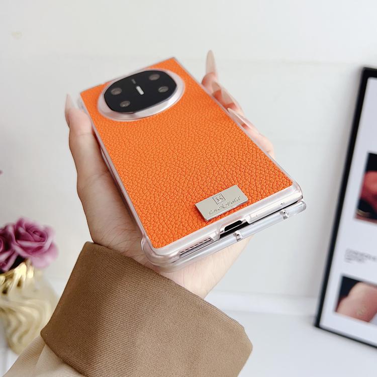 For Huawei Mate X6 Transparent Edge Litchi Texture Phone Case