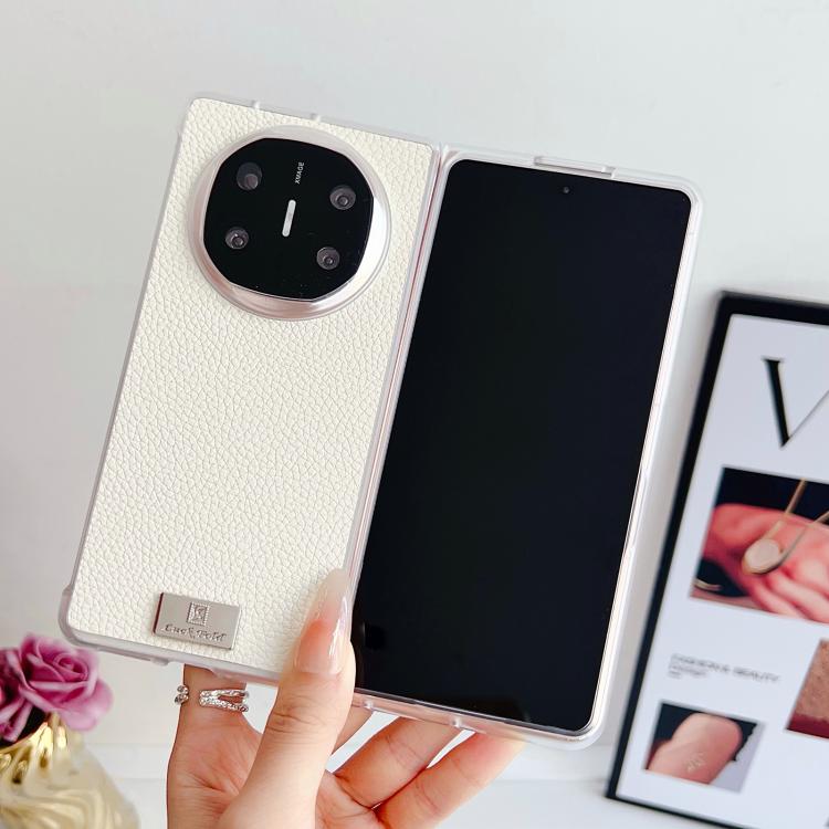 For Huawei Mate X3 / X5 Transparent Edge Litchi Texture Phone Case