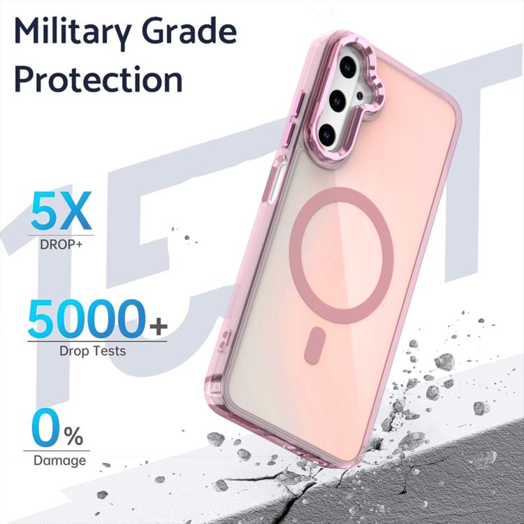 For Samsung Galaxy A05s Plating Gradient Discolor MagSafe Phone Case with Holder