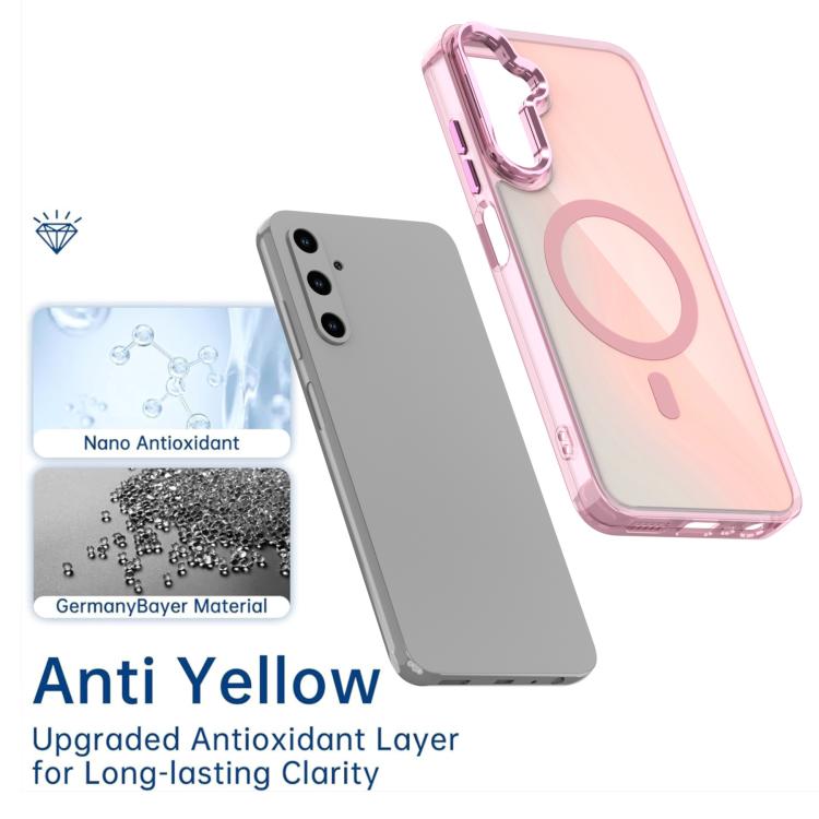 For Samsung Galaxy A05s Plating Gradient Discolor MagSafe Phone Case with Holder
