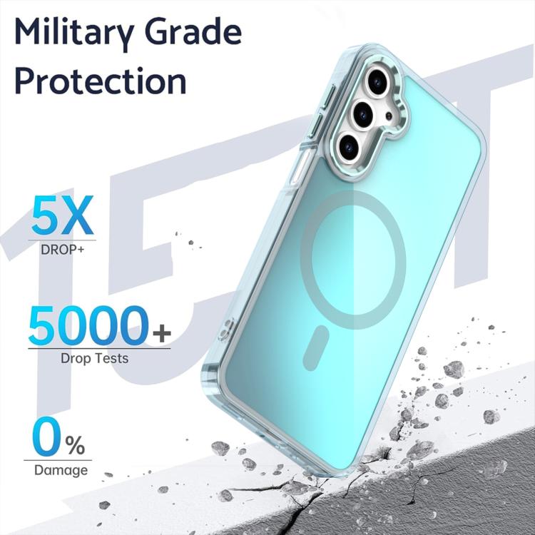 For Samsung Galaxy A25 5G Plating Gradient Discolor MagSafe Phone Case with Holder