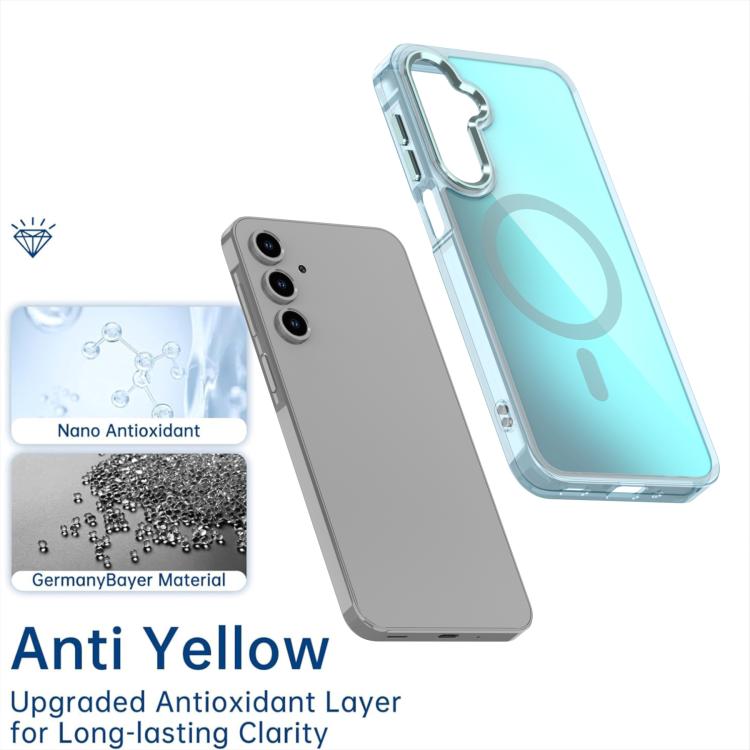 For Samsung Galaxy A25 5G Plating Gradient Discolor MagSafe Phone Case with Holder