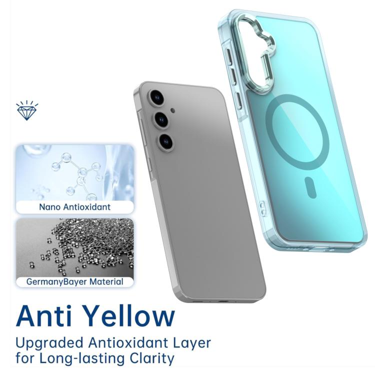 For Samsung Galaxy A35 5G Plating Gradient Discolor MagSafe Phone Case with Holder