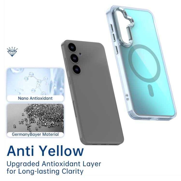 For Samsung Galaxy S25 5G Plating Gradient Discolor MagSafe Phone Case with Holder