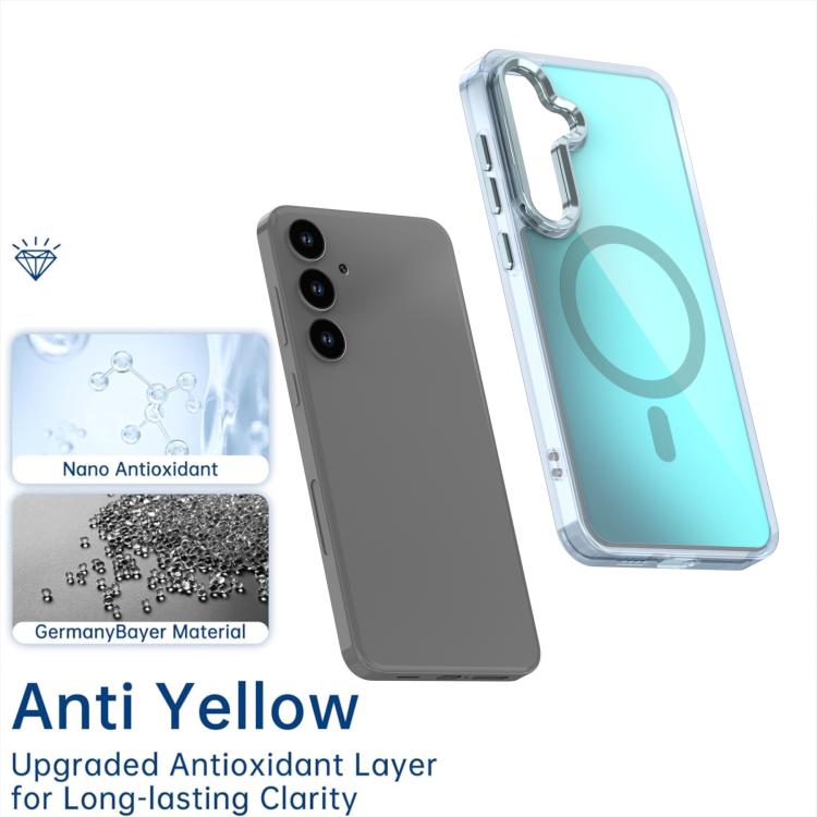 For Samsung Galaxy S24+ 5G Plating Gradient Discolor MagSafe Phone Case with Holder
