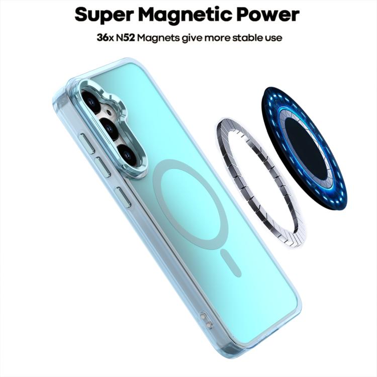 For Samsung Galaxy S23 FE 5G Plating Gradient Discolor MagSafe Phone Case with Holder