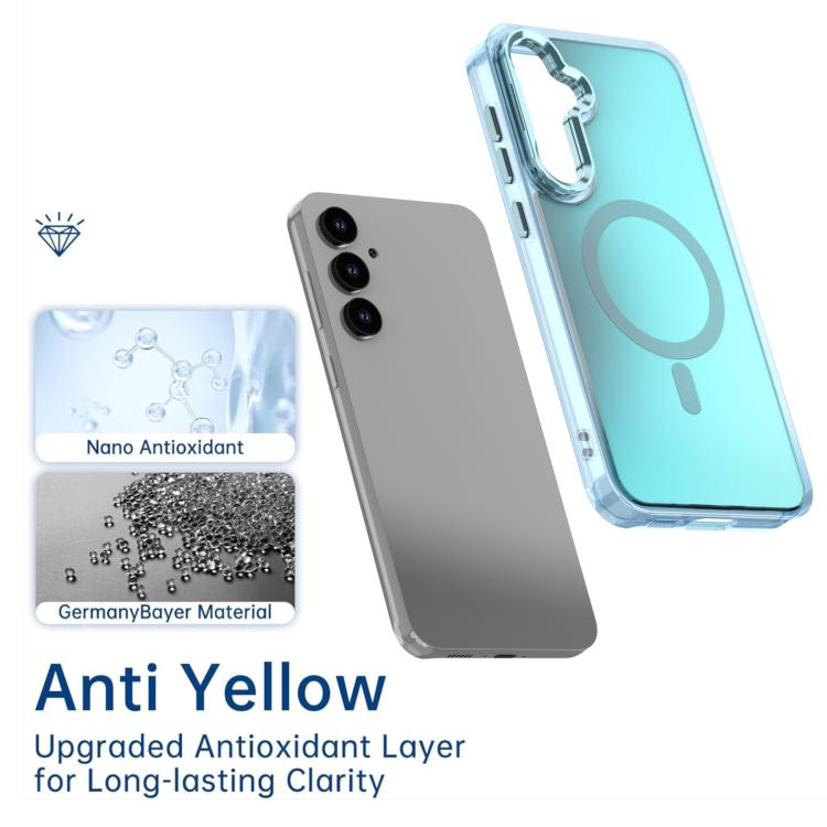 For Samsung Galaxy S23 FE 5G Plating Gradient Discolor MagSafe Phone Case with Holder