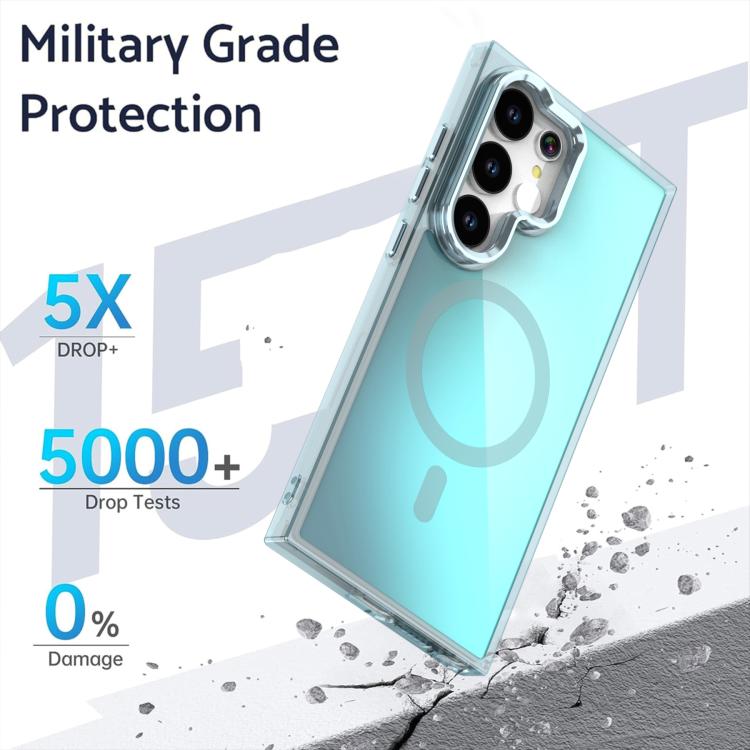 For Samsung Galaxy S26 Ultra 5G Plating Gradient Discolor MagSafe Phone Case with Holder
