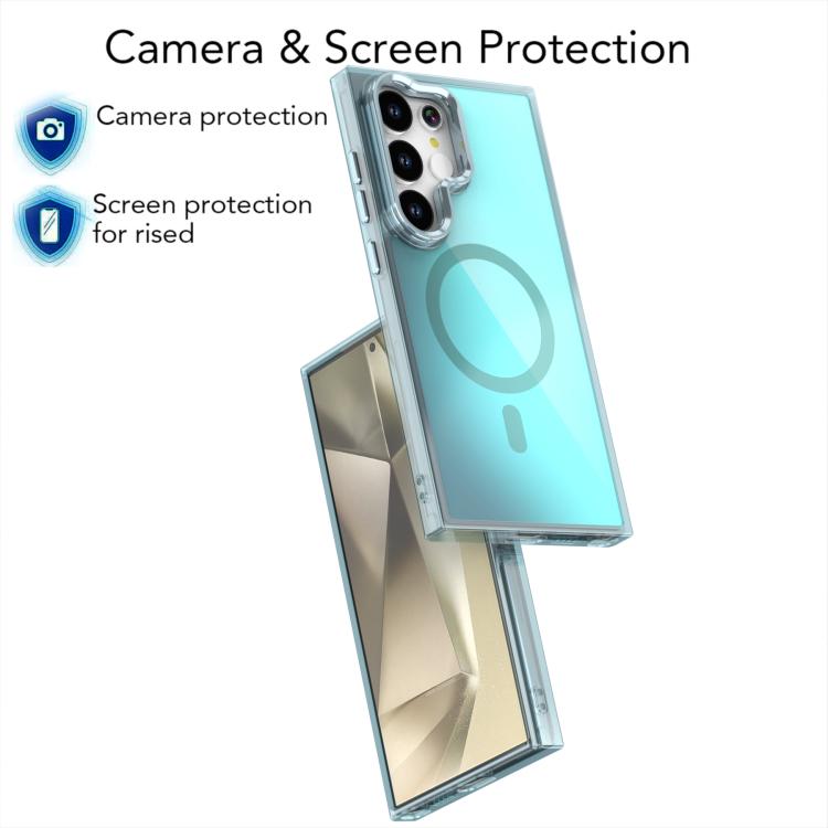 For Samsung Galaxy S26 Ultra 5G Plating Gradient Discolor MagSafe Phone Case with Holder