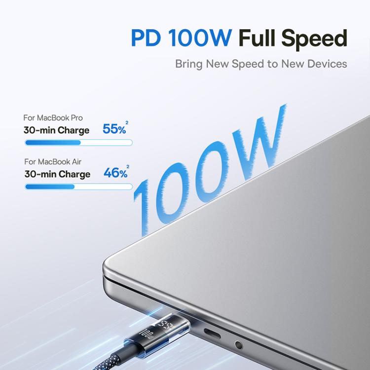 Baseus Display 100W Type-C to Type-C Fast Charging Cable, Length:1m