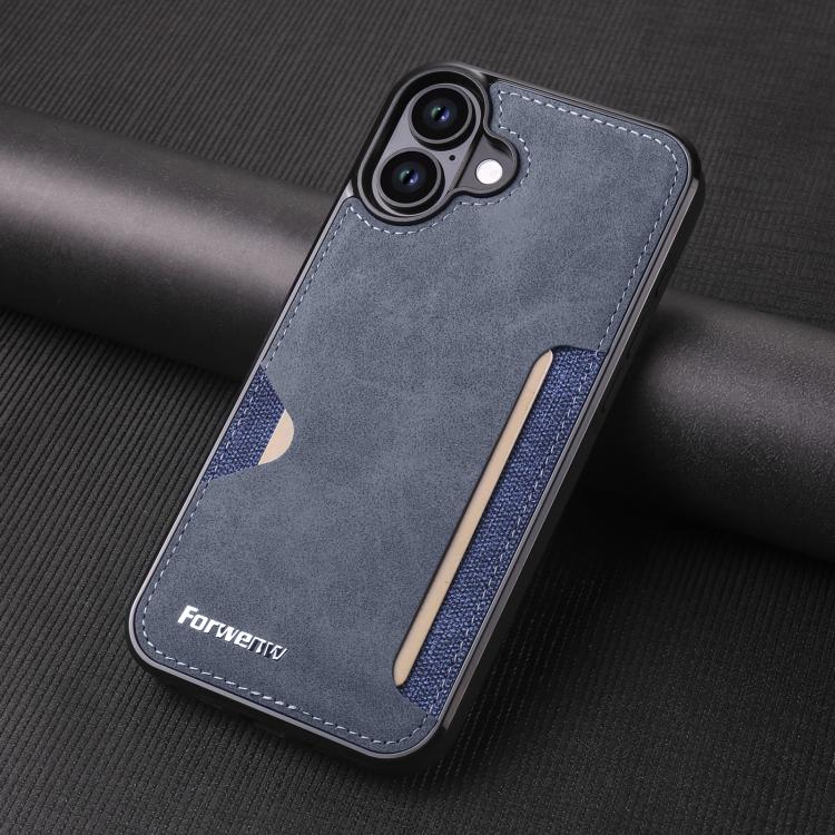 For iPhone 16 Plus Forwenw F5 Series Integrated Card Bag Phone Case