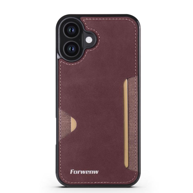 For iPhone 16 Plus Forwenw F5 Series Integrated Card Bag Phone Case