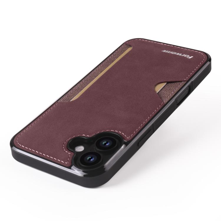 For iPhone 16 Plus Forwenw F5 Series Integrated Card Bag Phone Case