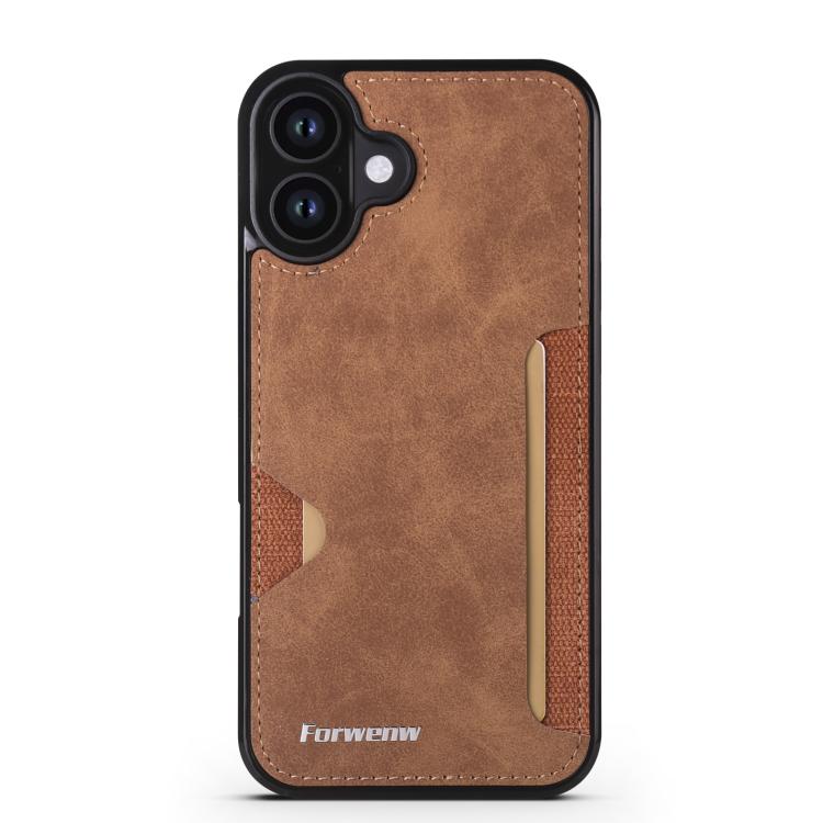 For iPhone 16 Forwenw F5 Series Integrated Card Bag Phone Case