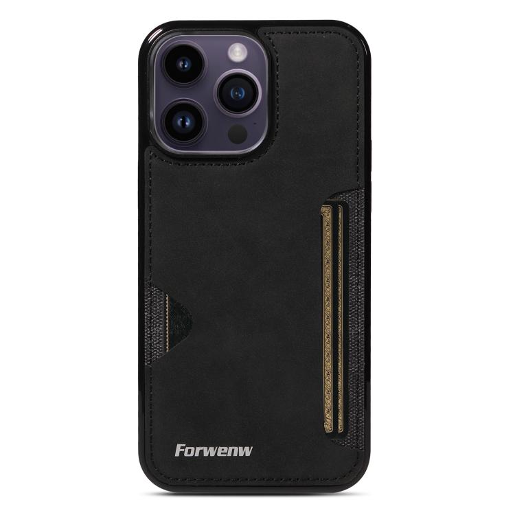 For iPhone 14 Pro Max Forwenw F5 Series Integrated Card Bag Phone Case