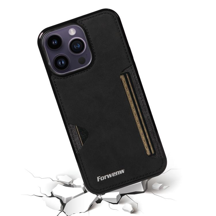 For iPhone 14 Pro Max Forwenw F5 Series Integrated Card Bag Phone Case