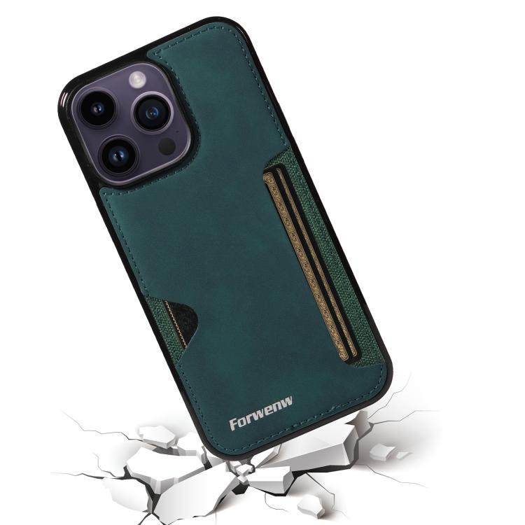 For iPhone 14 Pro Max Forwenw F5 Series Integrated Card Bag Phone Case