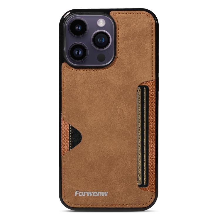 For iPhone 14 Pro Max Forwenw F5 Series Integrated Card Bag Phone Case
