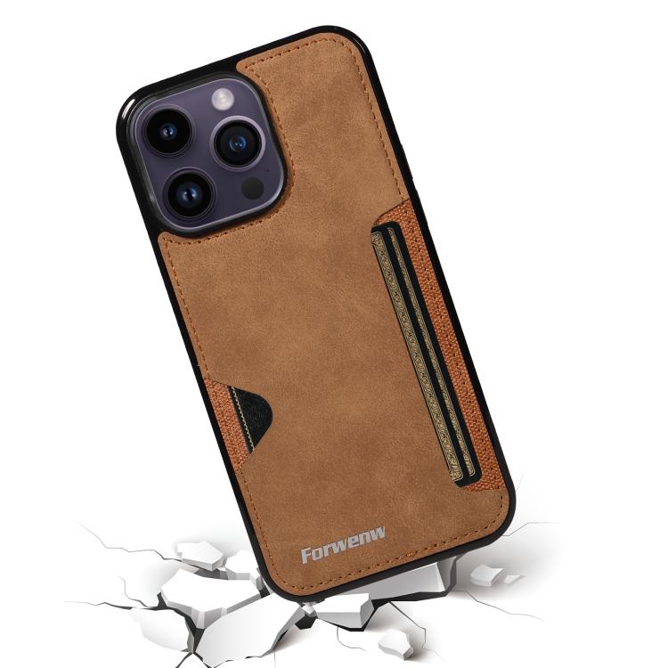 For iPhone 14 Pro Max Forwenw F5 Series Integrated Card Bag Phone Case